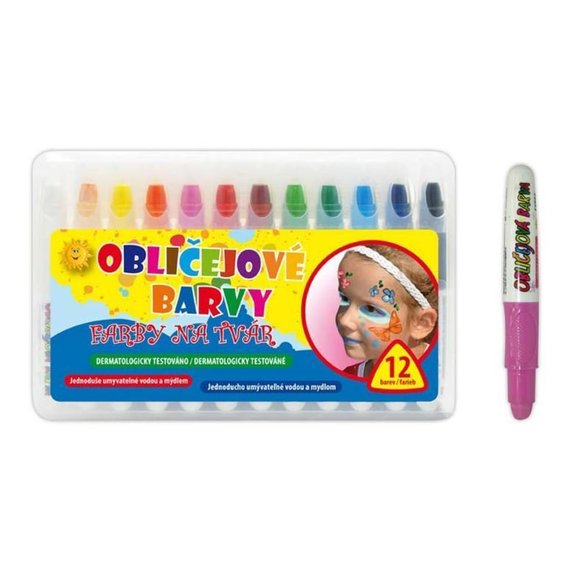 Barvy na obličej Twist, 12 barev alt=