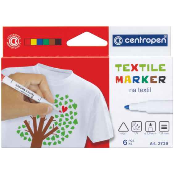 Značkovač 2739 na textil, sada 6 ks alt=