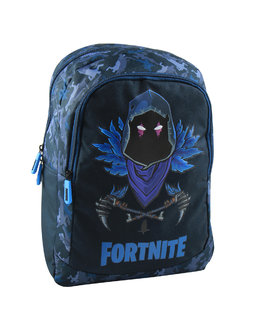 Školní batoh Raven jednokomorový, černý/modrý-6