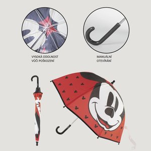 Dětský deštník Mickey červený-4
