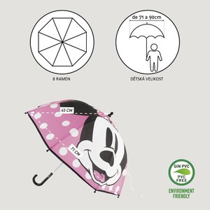 Dětský deštník Minnie růžový-5