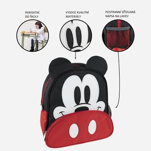 Dětský batoh Mickey mouse červený-4