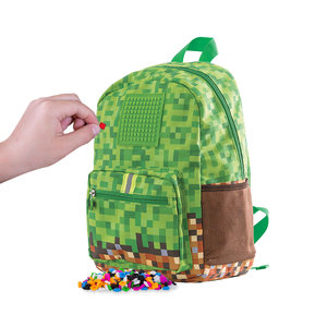 Dětský batoh MineCraft hnědo-zelený-10