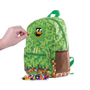 Dětský batoh MineCraft hnědo-zelený-12