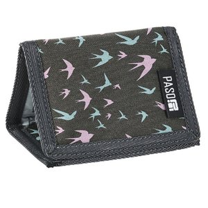 Dětská peněženka Birds šedá-1