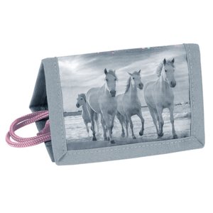 Dětská peněženka Koně šedá-1