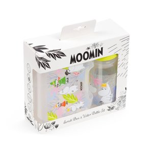 Sada svačinový box a láhev na vodu 400 ml + 380 ml – Moomin Tammi (Mumínci)-1