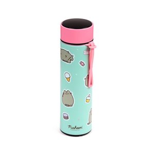 Nerezová termoláhev s digitálním teploměrem 450 ml – Pusheen kočka-2
