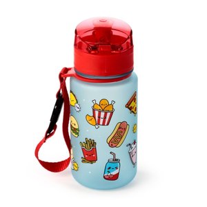 Nerozbitná plastová dětská láhev s víčkem 350 ml – Foodiemals-6