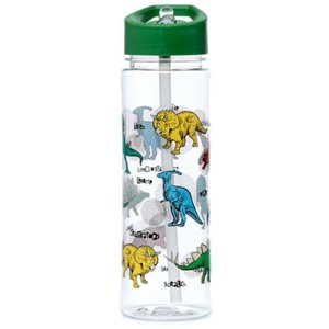 Nerozbitná plastová láhev s brčkem 550 ml – Dinosaurus-4