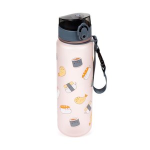 Nerozbitná plastová láhev s víčkem 600 ml – Pusheen Sushi Club (kočka)-1