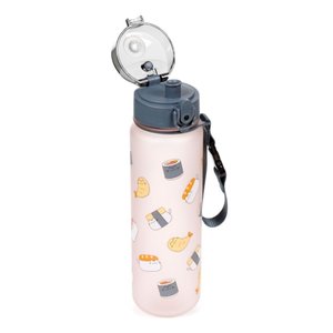 Nerozbitná plastová láhev s víčkem 600 ml – Pusheen Sushi Club (kočka)-2