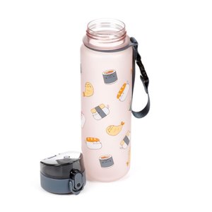 Nerozbitná plastová láhev s víčkem 600 ml – Pusheen Sushi Club (kočka)-3