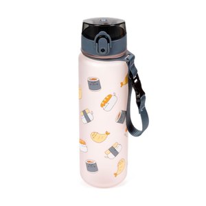 Nerozbitná plastová láhev s víčkem 600 ml – Pusheen Sushi Club (kočka)-5