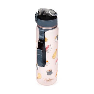 Nerozbitná plastová láhev s víčkem 600 ml – Pusheen Sushi Club (kočka)-6
