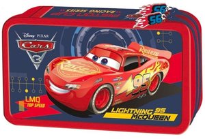 Penál Auta, modrý třípatrový-1