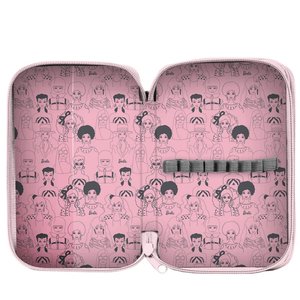 Penál Barbie Růžovo-šedý dvoupatrový-2