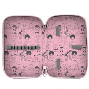 Penál Barbie Růžovo-šedý dvoupatrový-3