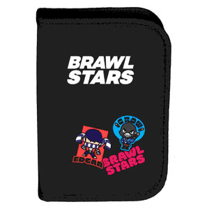 Penál Brawl stars černý rozkládací, s vybavením-1