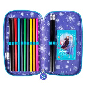 Penál Frozen dvoupatrový s vybavením-3
