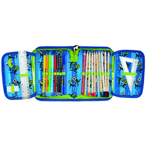 Penál Gol modrý rozkládací s vybavením-3