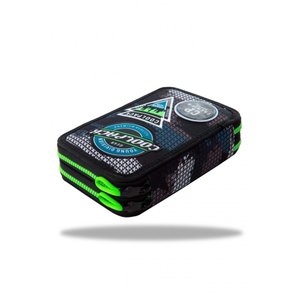 Penál Jumper 2 černý/zelený dvoupatrový-4