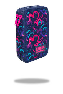 Penál Jumper 2 Drawing hearts dvoupatrový, s vybavením-1