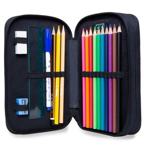 Penál Jumper 2 Pastel leaves dvoupatrový-2