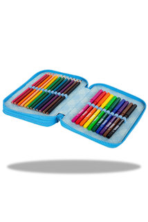 Penál Jumper XL Frozen světle modrý dvoupatrový, s vybavením-4