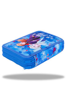 Penál Jumper XL Frozen tmavě modrý dvoupatrový, s vybavením-2