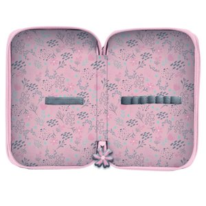 Penál Koně šedý třípatrový-4