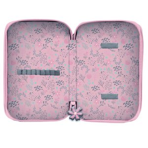 Penál Koně šedý třípatrový-5