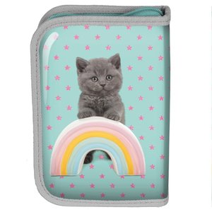 Penál Koťátko modrý rozkládací s vybavením-2