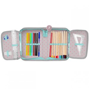 Penál Koťátko modrý rozkládací s vybavením-3