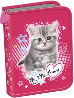 Penál Kotě růžový rozkládací-1