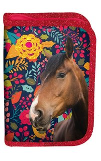 Penál Kůň červený rozkládací-1