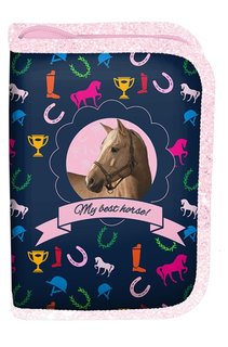 Penál Kůň modrý rozkládací-1