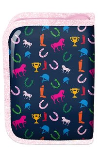 Penál Kůň modrý rozkládací-3