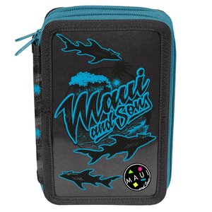 Penál Maui and sons černo-modrý dvoupatrový-1