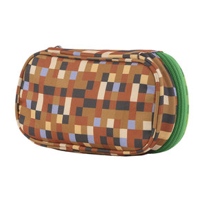 Penál MineCraft včetně pixelů zeleno-hnědý-8