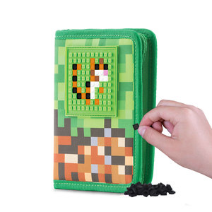 Penál Minecraft zeleno-hnědý rozkládací-3