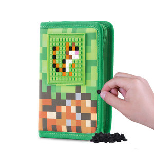 Penál Minecraft zeleno-hnědý rozkládací-8