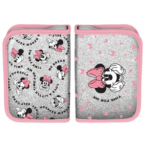 Penál Minnie stříbrný rozkládací-1