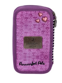 Penál Purrrrrfect Pals dvoupatrový-5