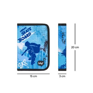 Školní penál klasik dvě chlopně Skateboard-4