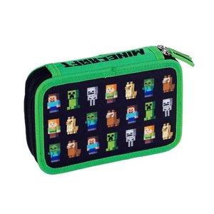 Školní penál Minecraft multi characters dvoupatrový-1