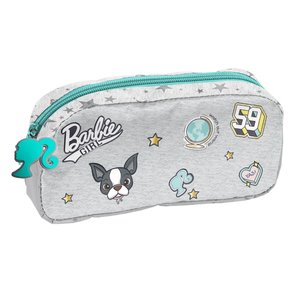 Školní pouzdro Barbie šedé větší-1