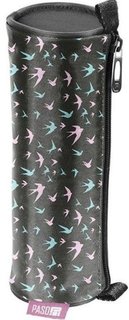 Školní pouzdro Birds šedé kulaté-1