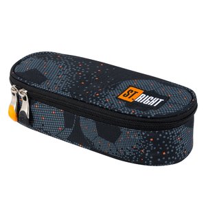 Školní pouzdro Fotbal černé oválné-2