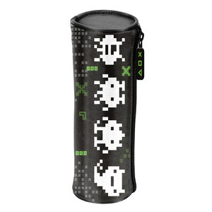 Školní pouzdro Gaming černé kulaté-1
